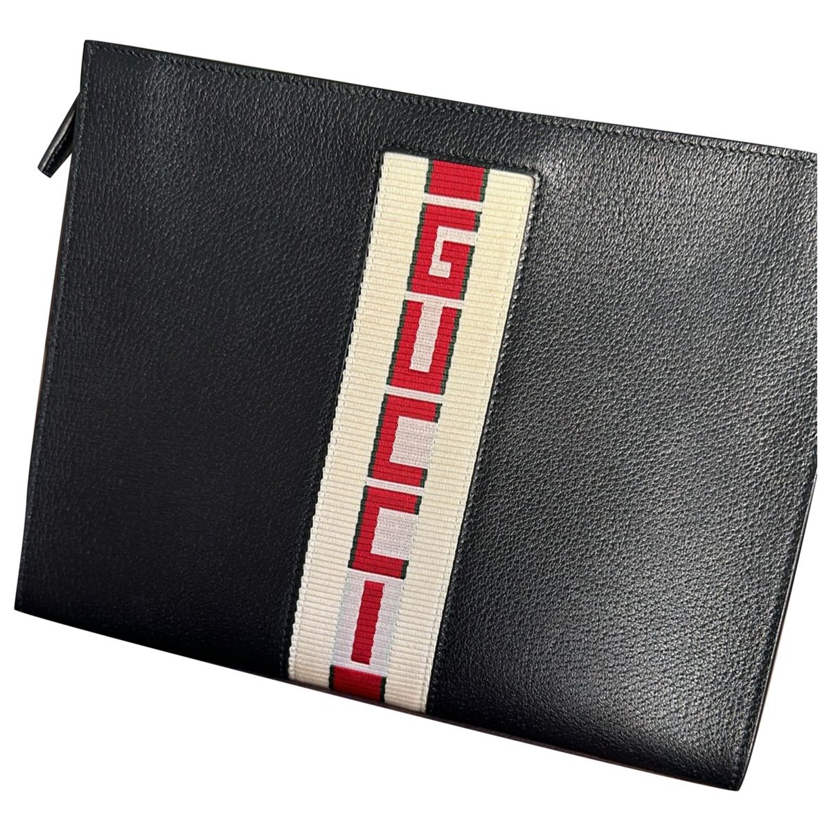 Ophidia leather clutch bag