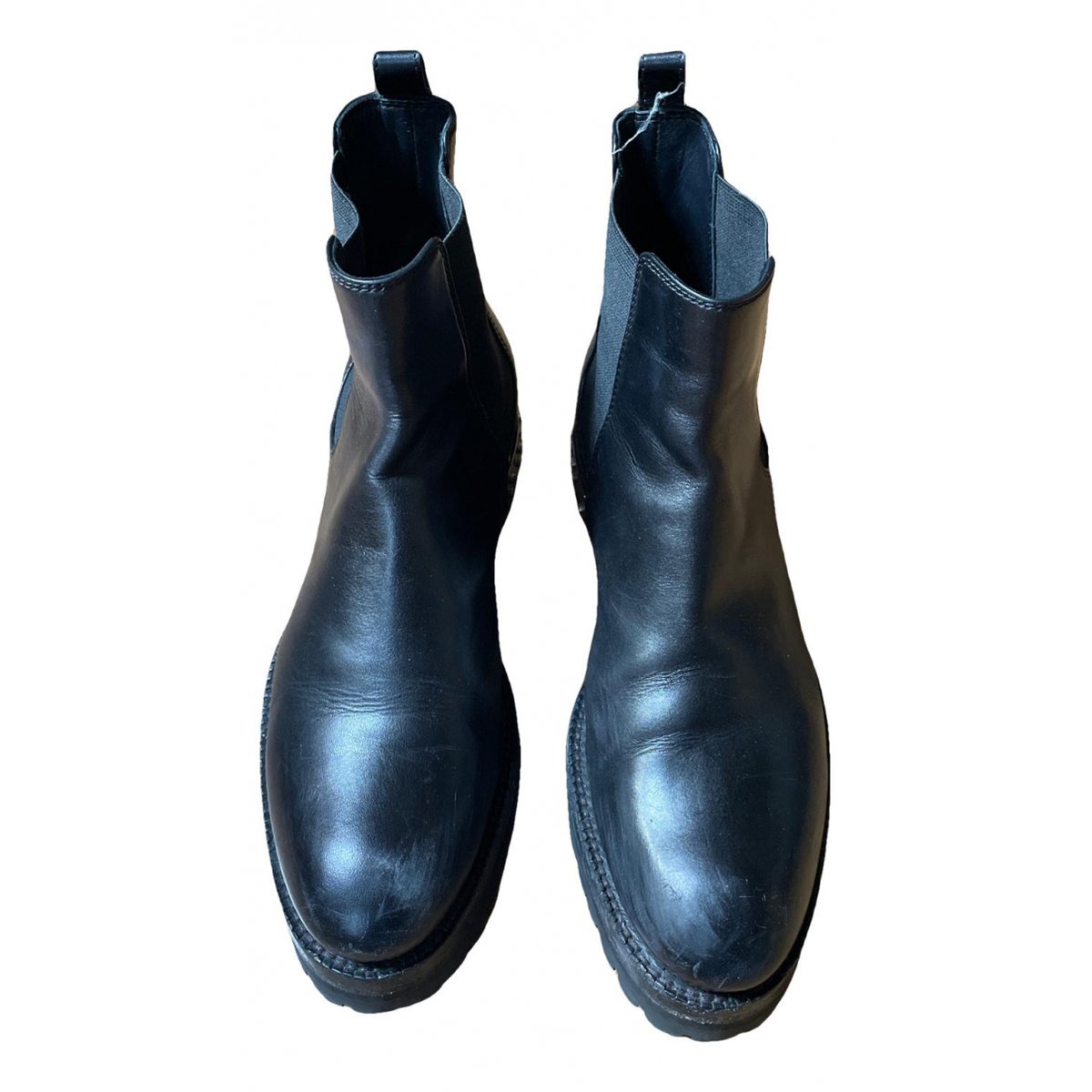 Hybrid leather biker boots