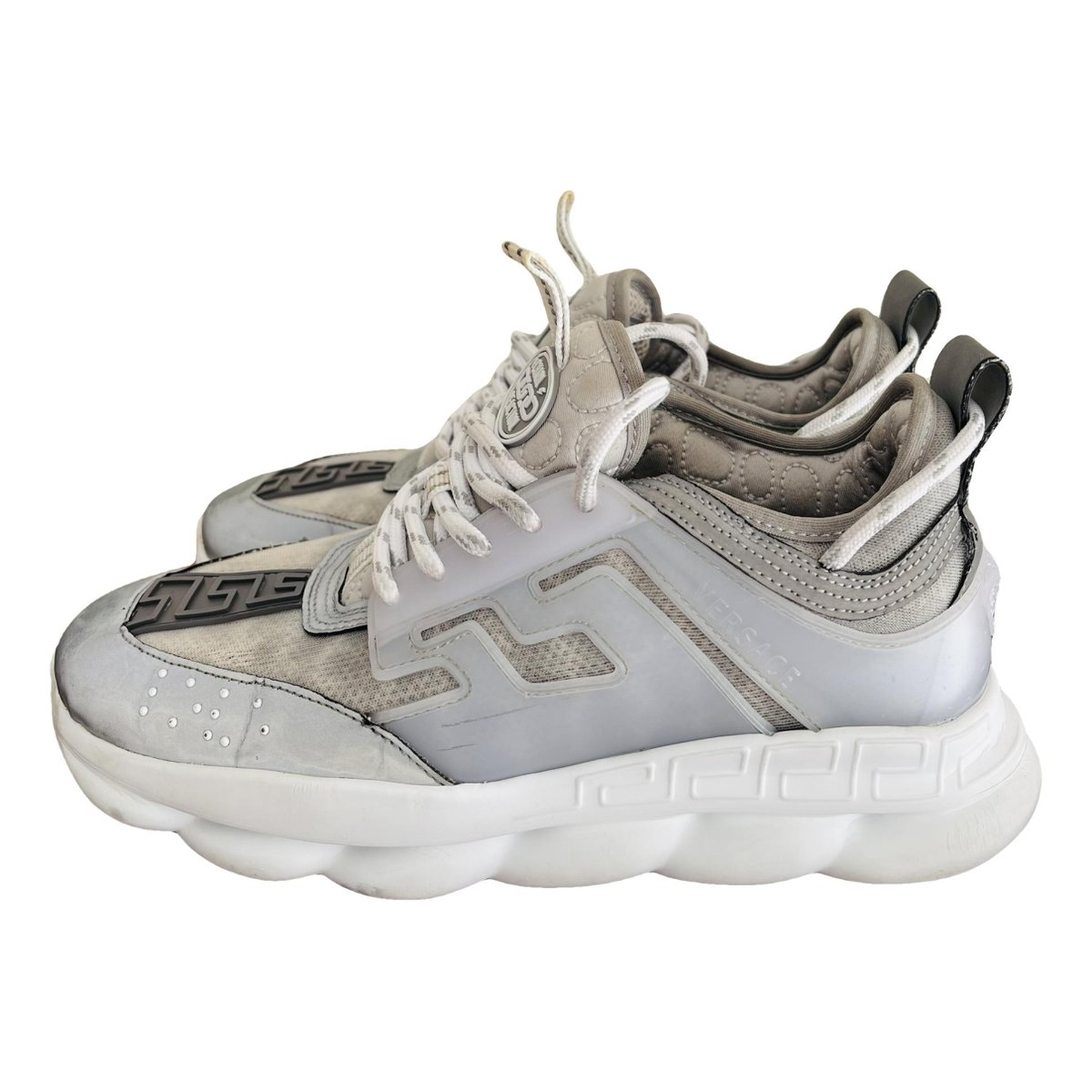Chain Reaction leather trainers