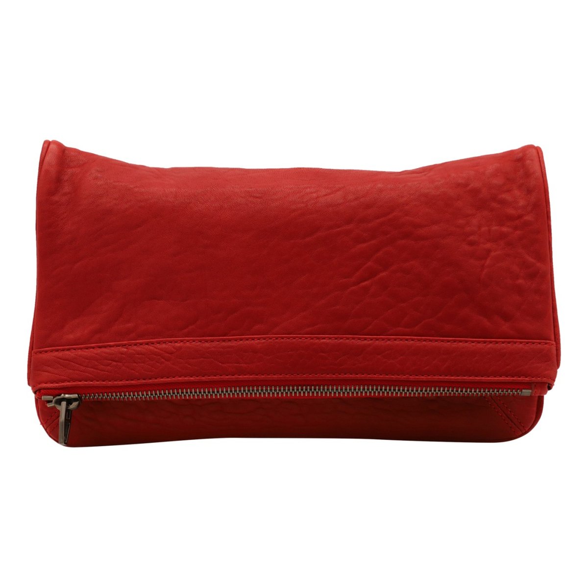 Leather clutch bag