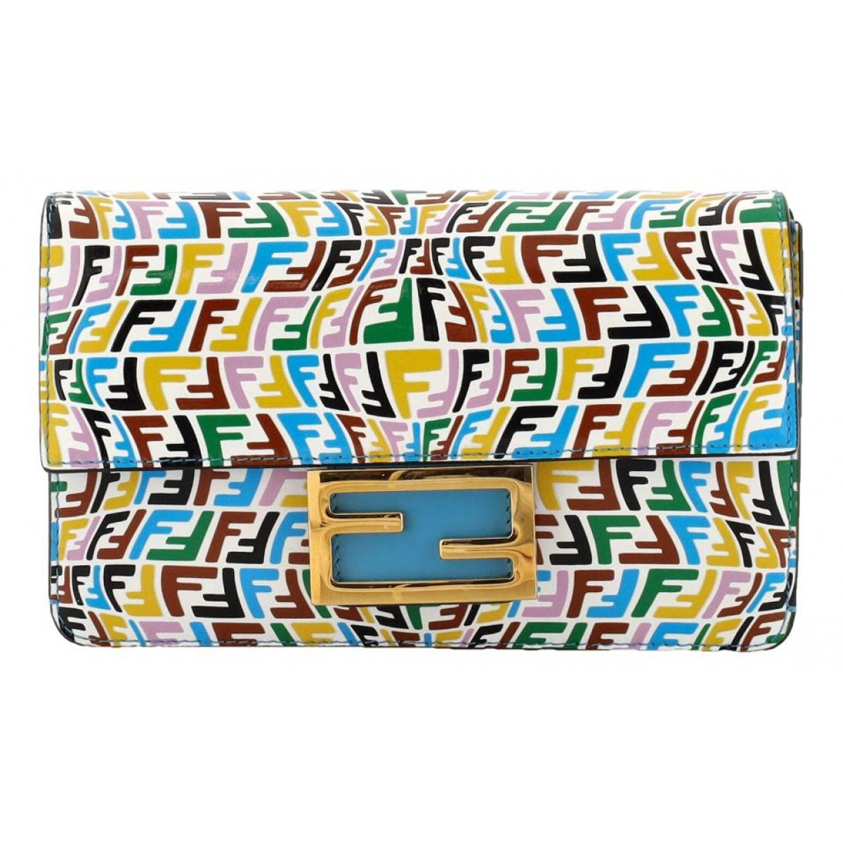 Flat Baguette leather crossbody bag