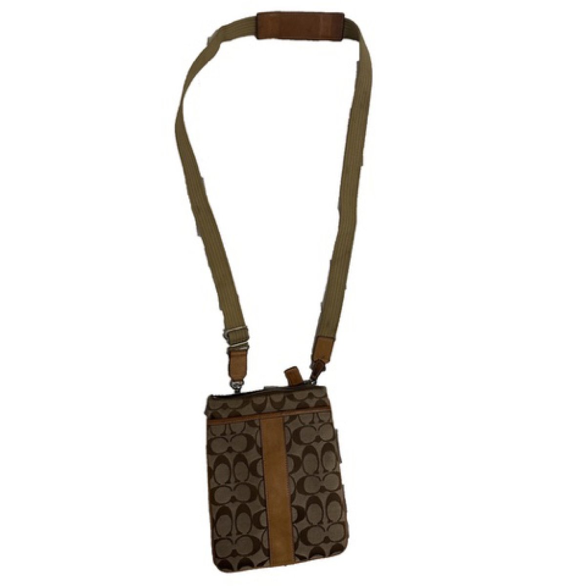 Canvas Courier Crossbody leather crossbody bag