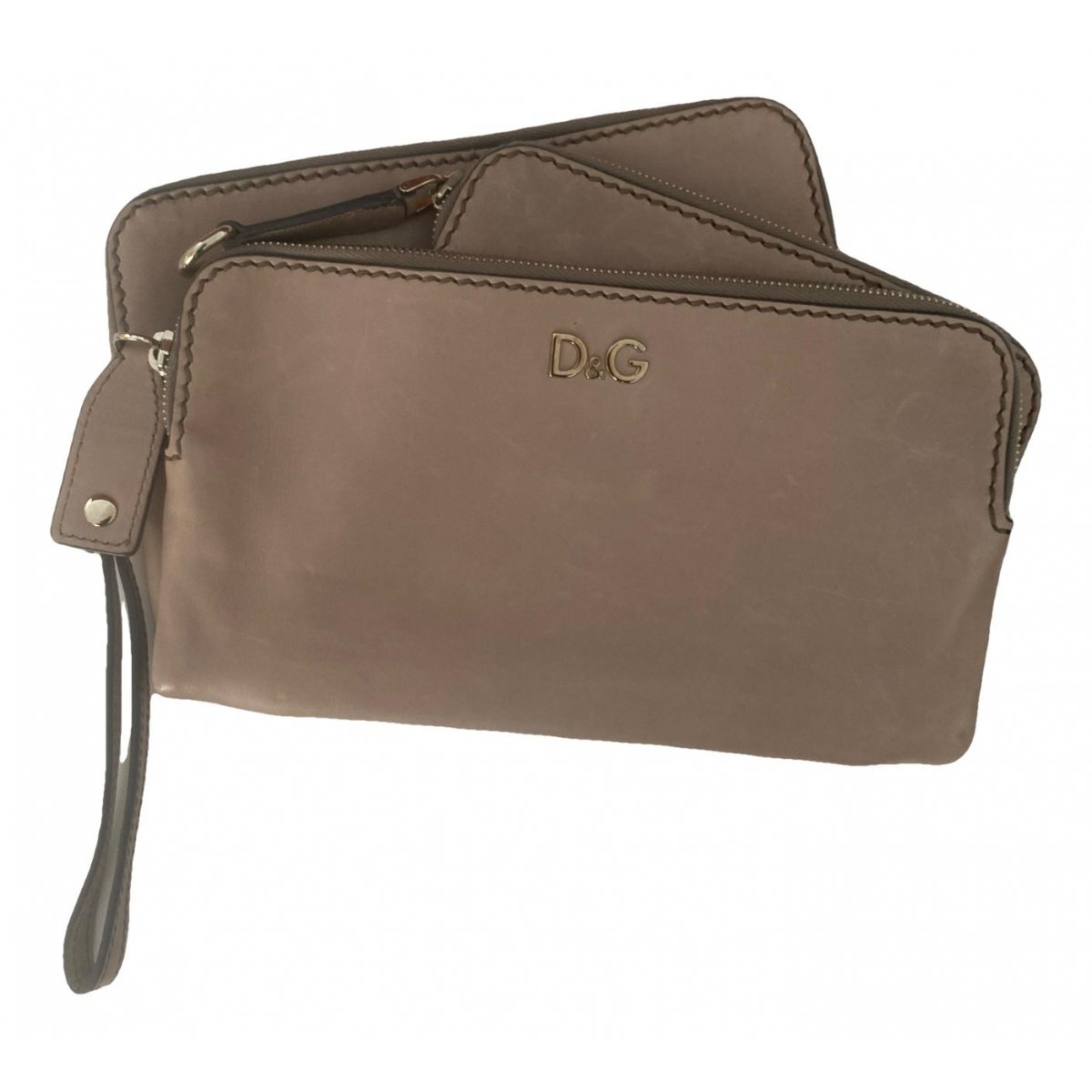 Leather clutch bag