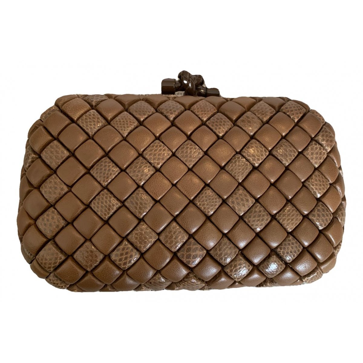 Pochette Knot leather clutch bag