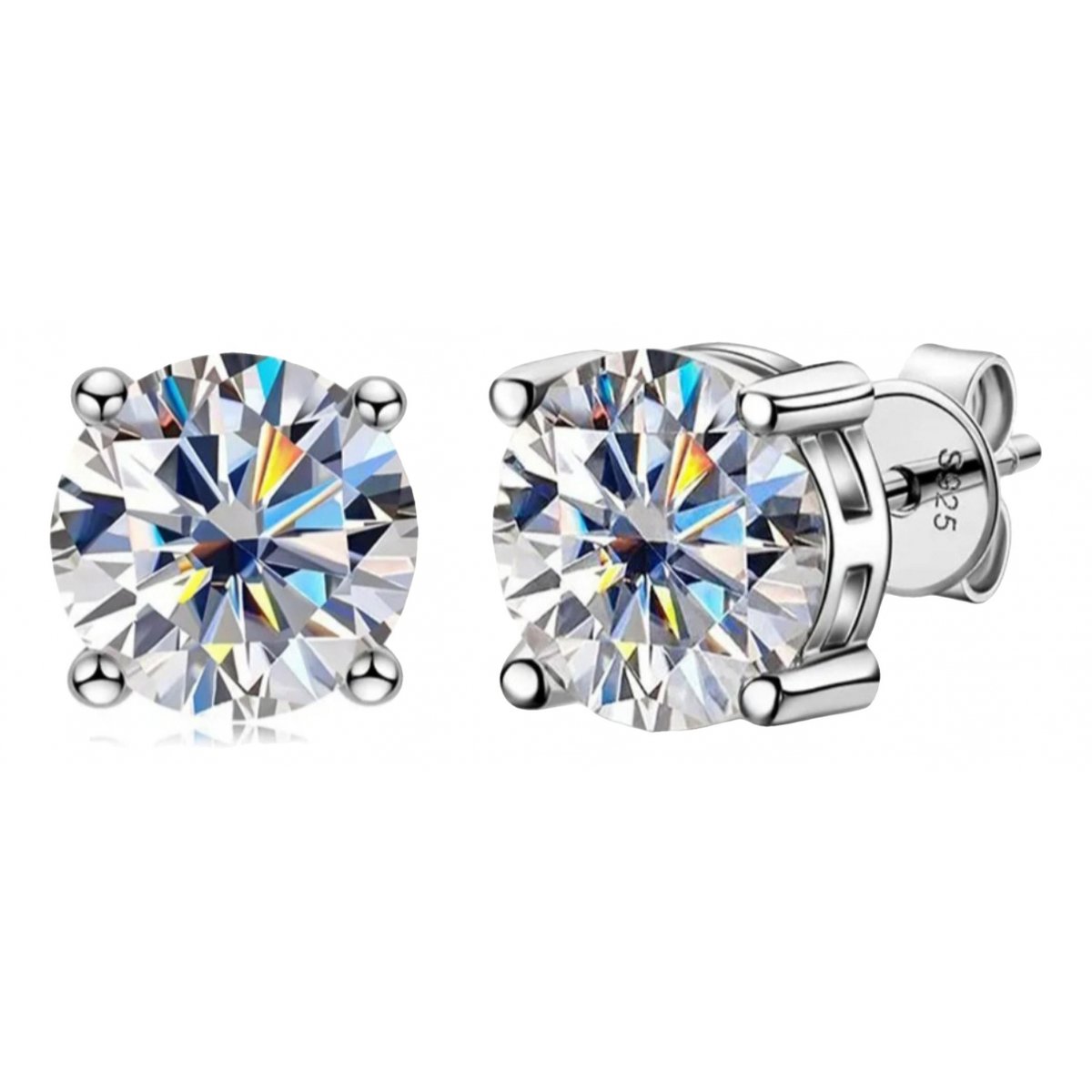 Puces en diamants white gold earrings