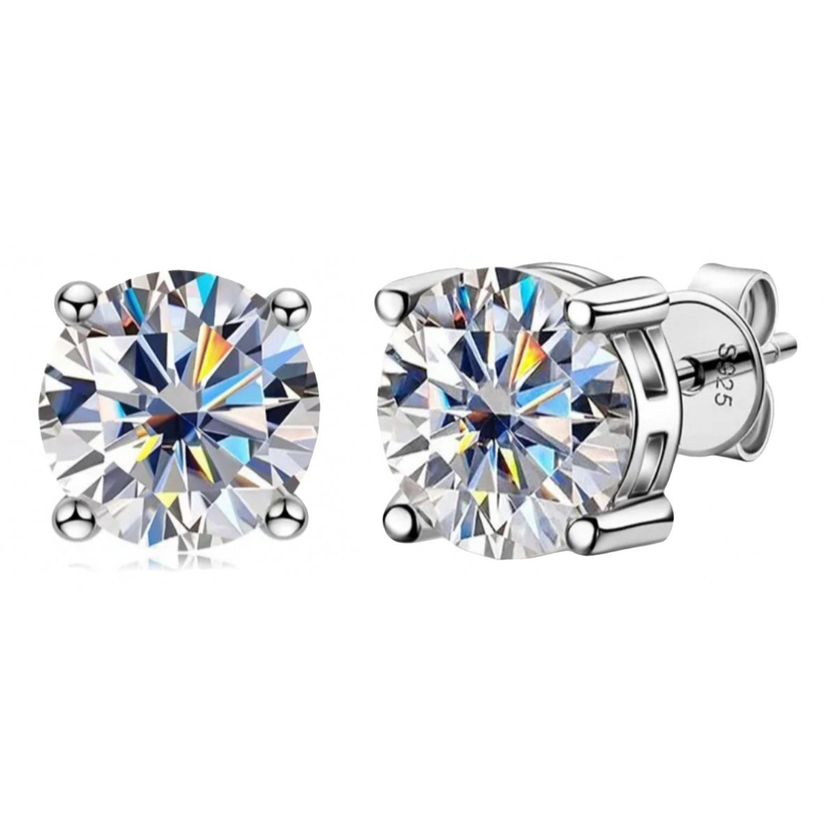 Puces en diamants white gold earrings