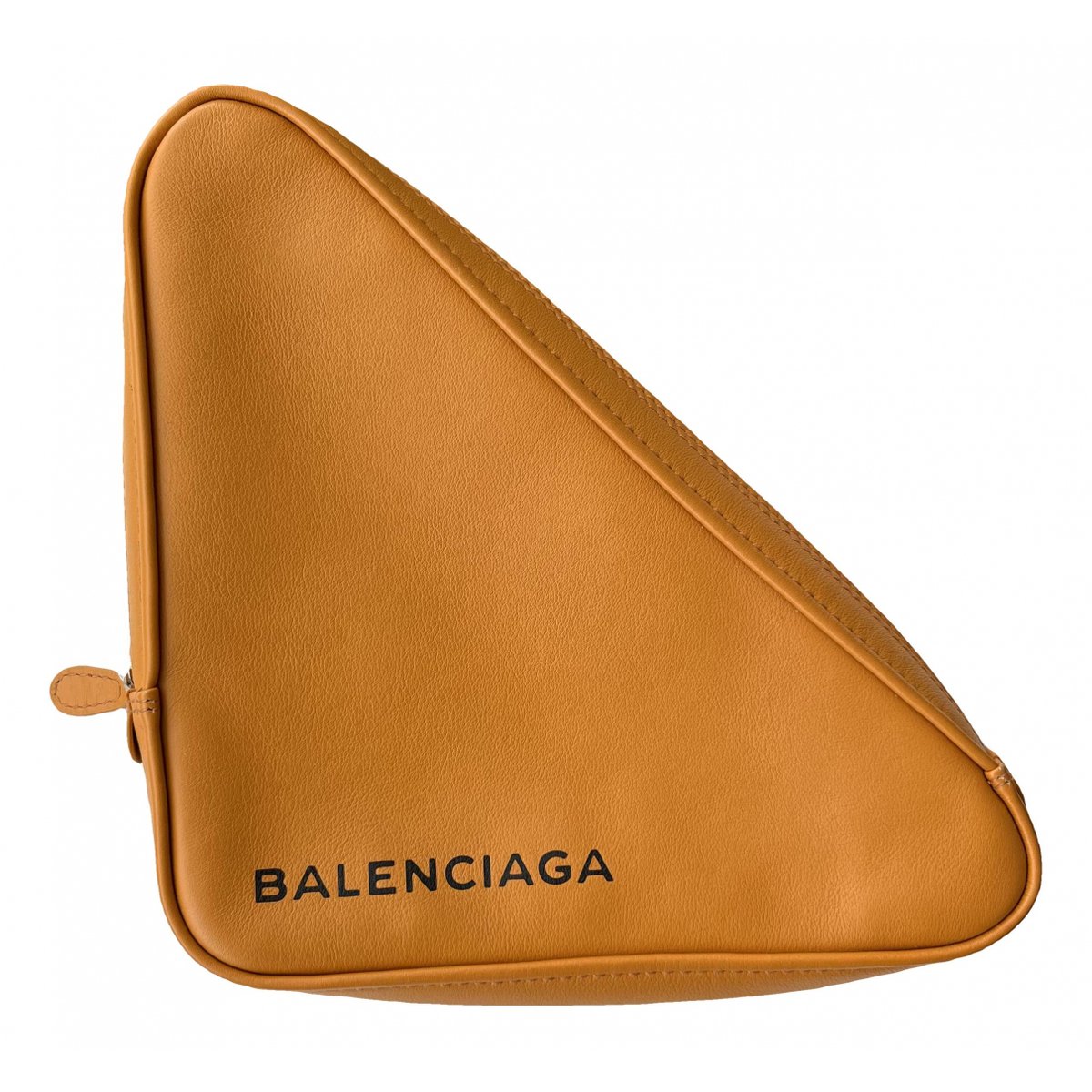Triangle leather clutch bag