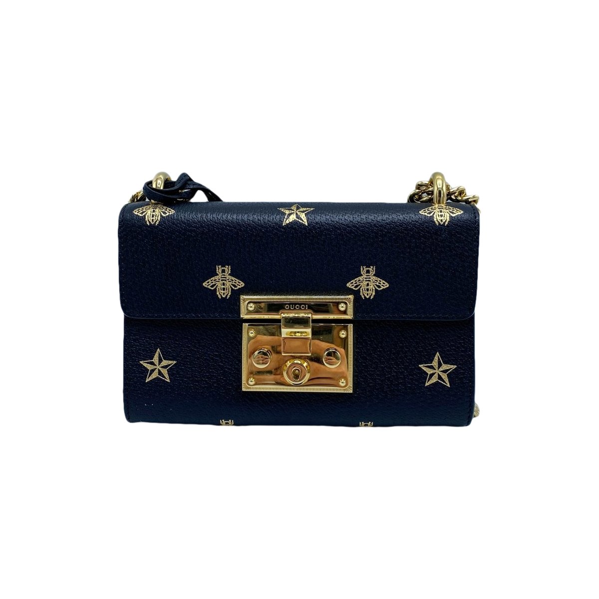 Padlock leather handbag