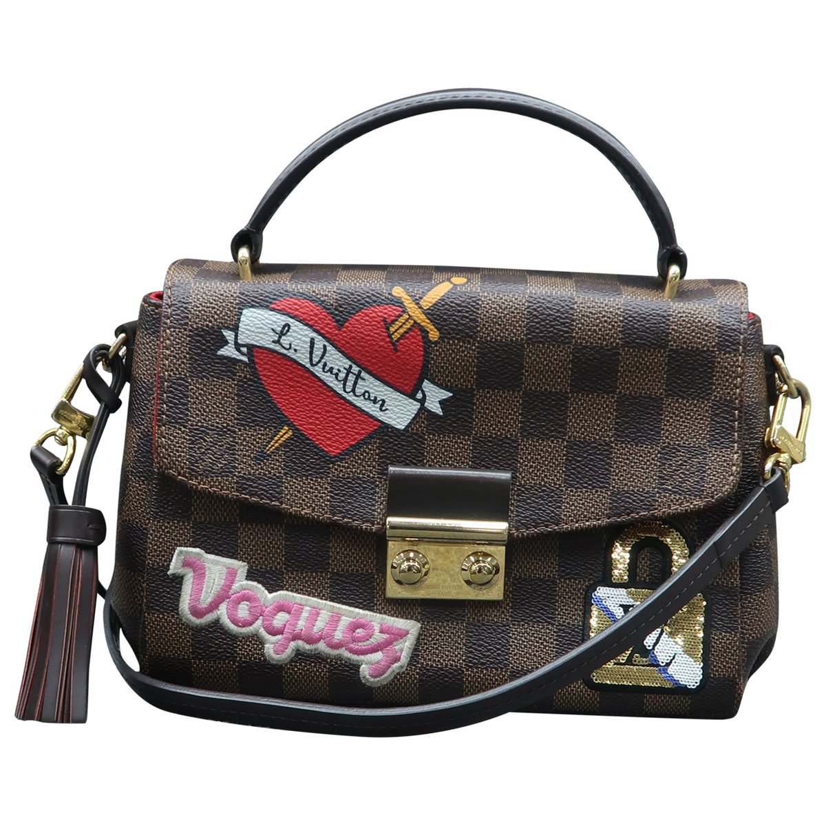 Croisette leather satchel