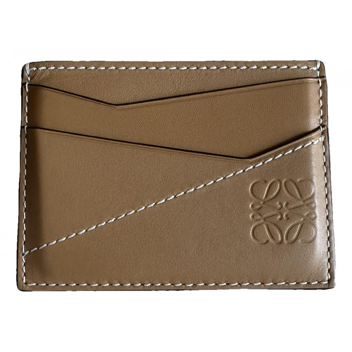Puzzle leather card wallet