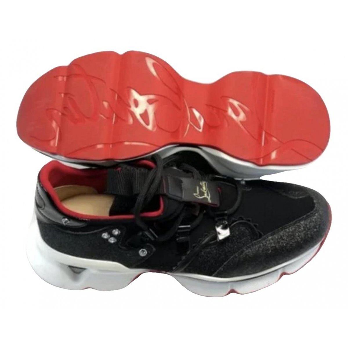 Red Runner leather trainers