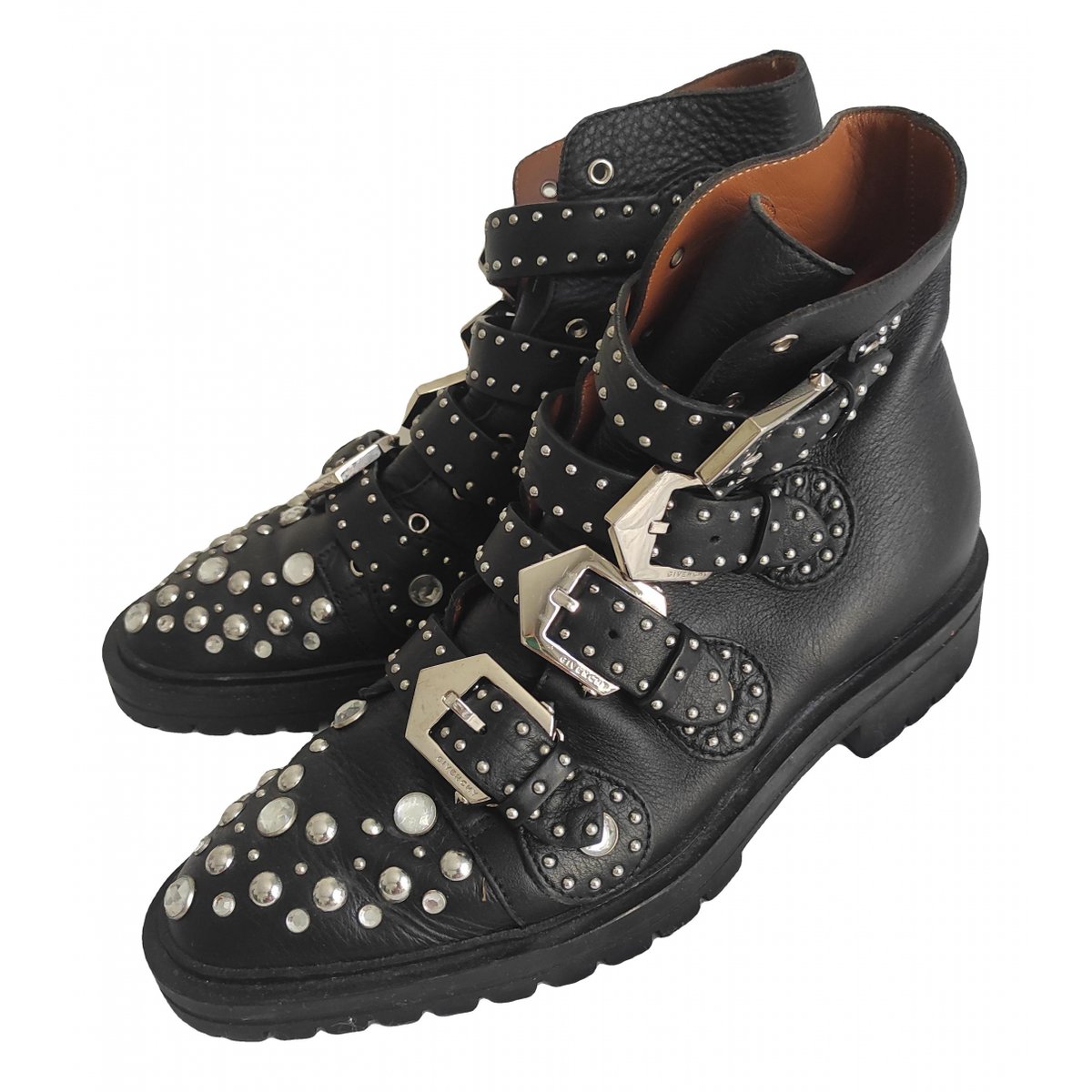 Shark leather biker boots