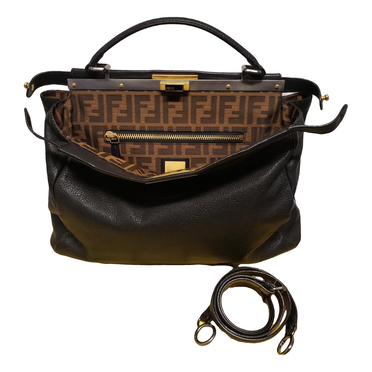 Peekaboo leather handbag