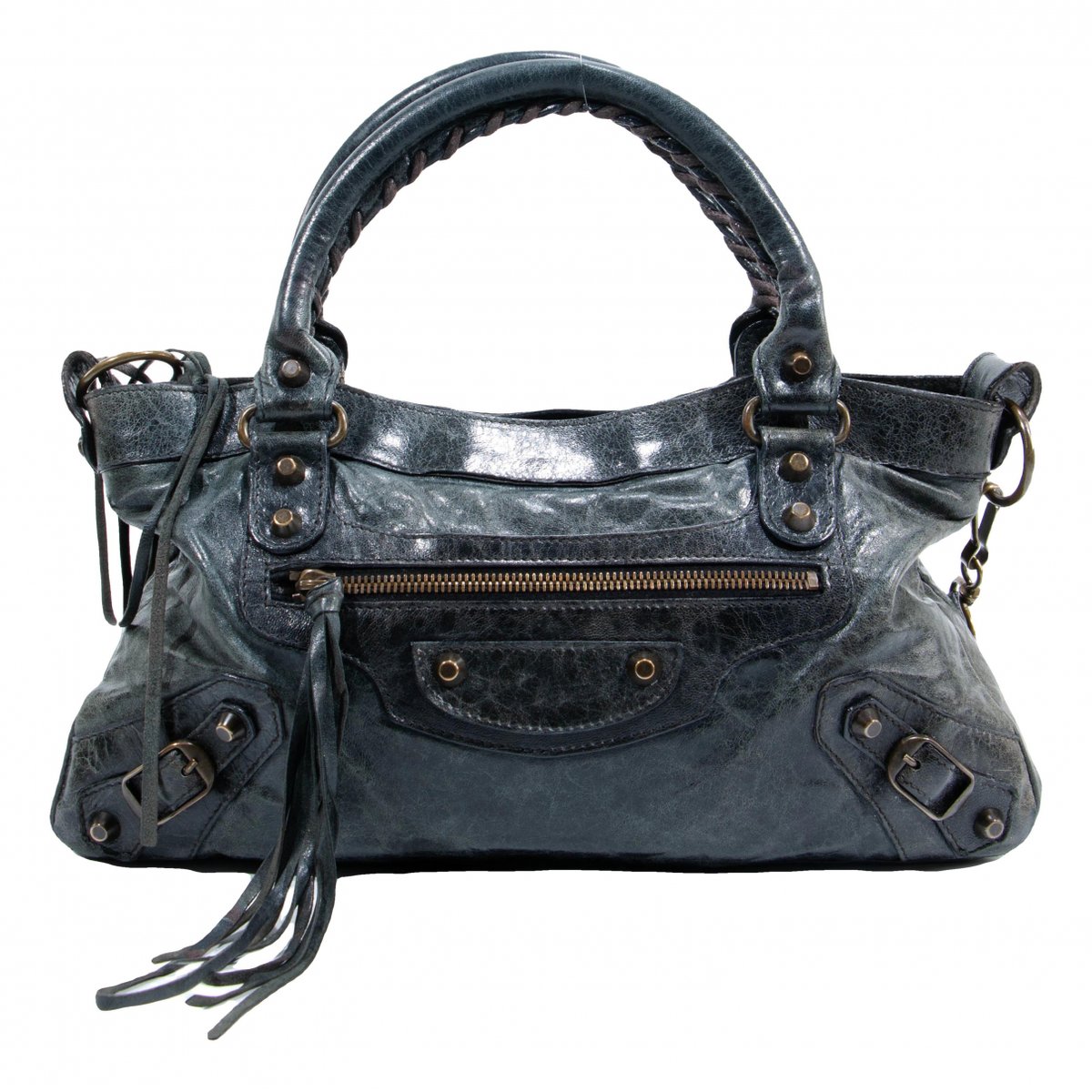 First leather handbag