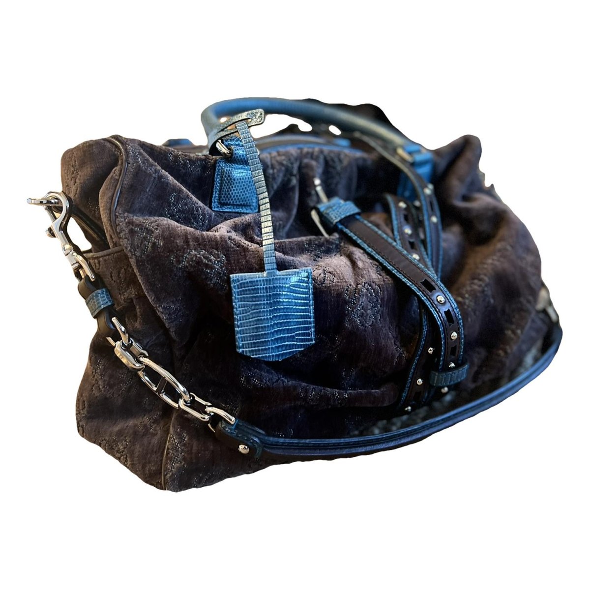 Anagram velvet handbag