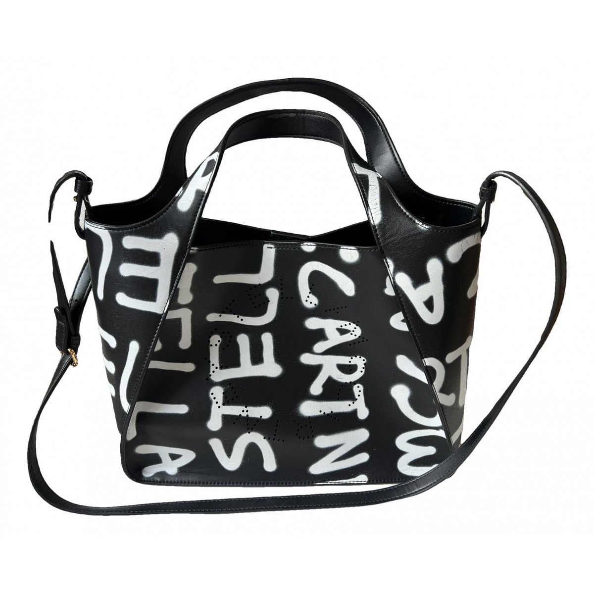 Logo vegan leather handbag