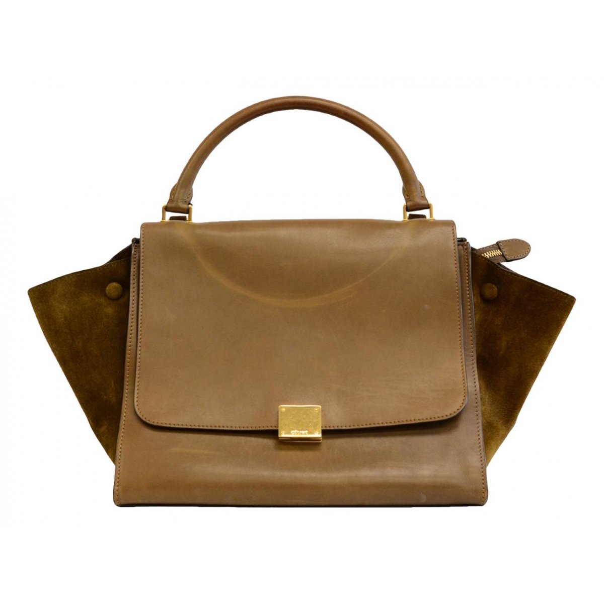 Trapeze leather handbag