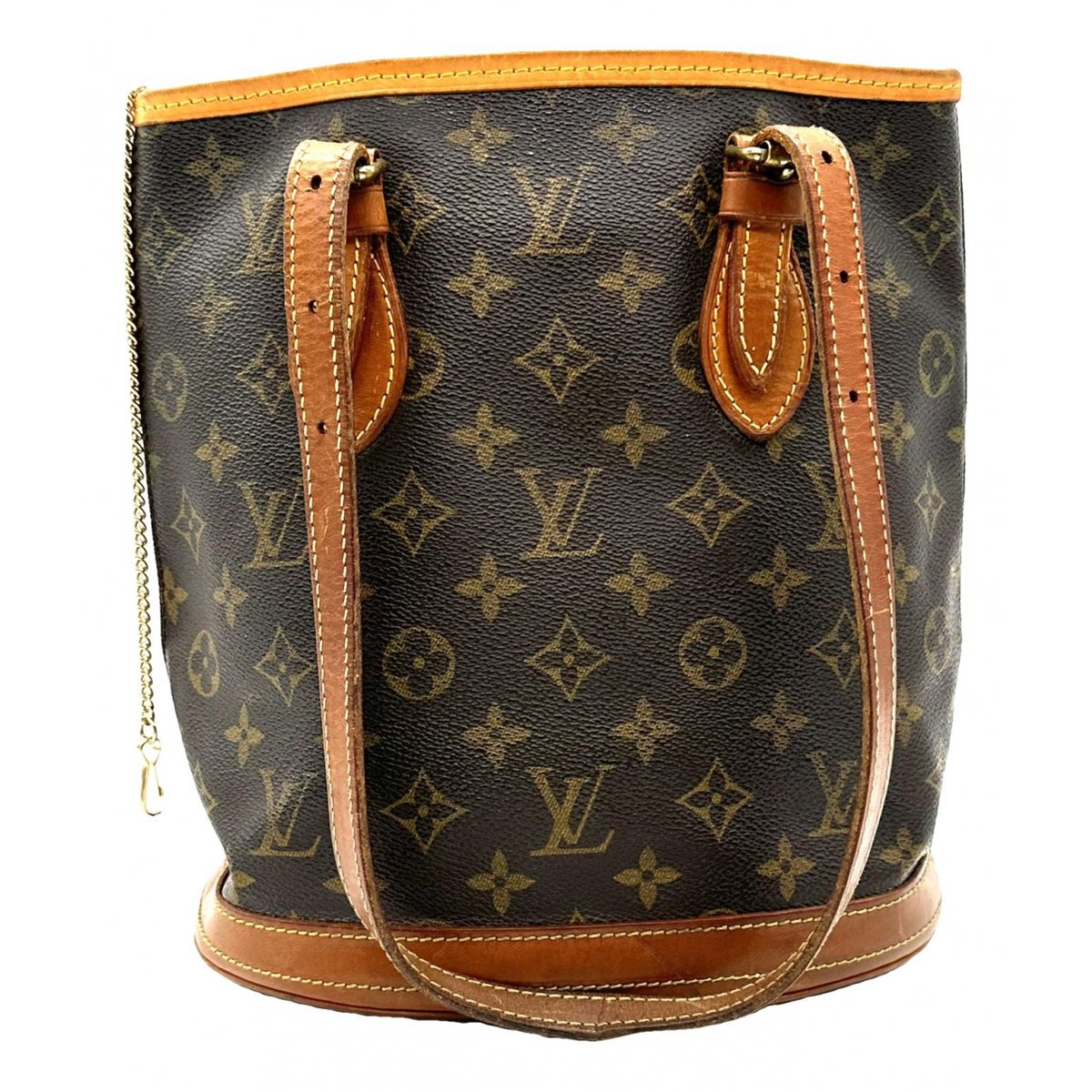 Monogram bucket cloth handbag