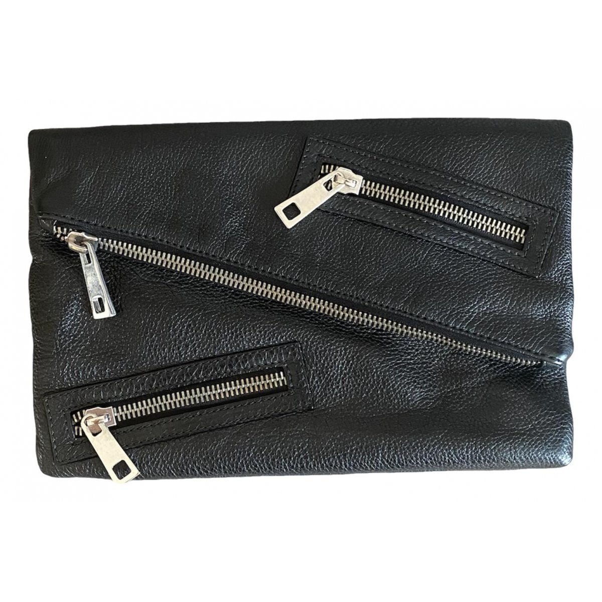 Leather clutch bag