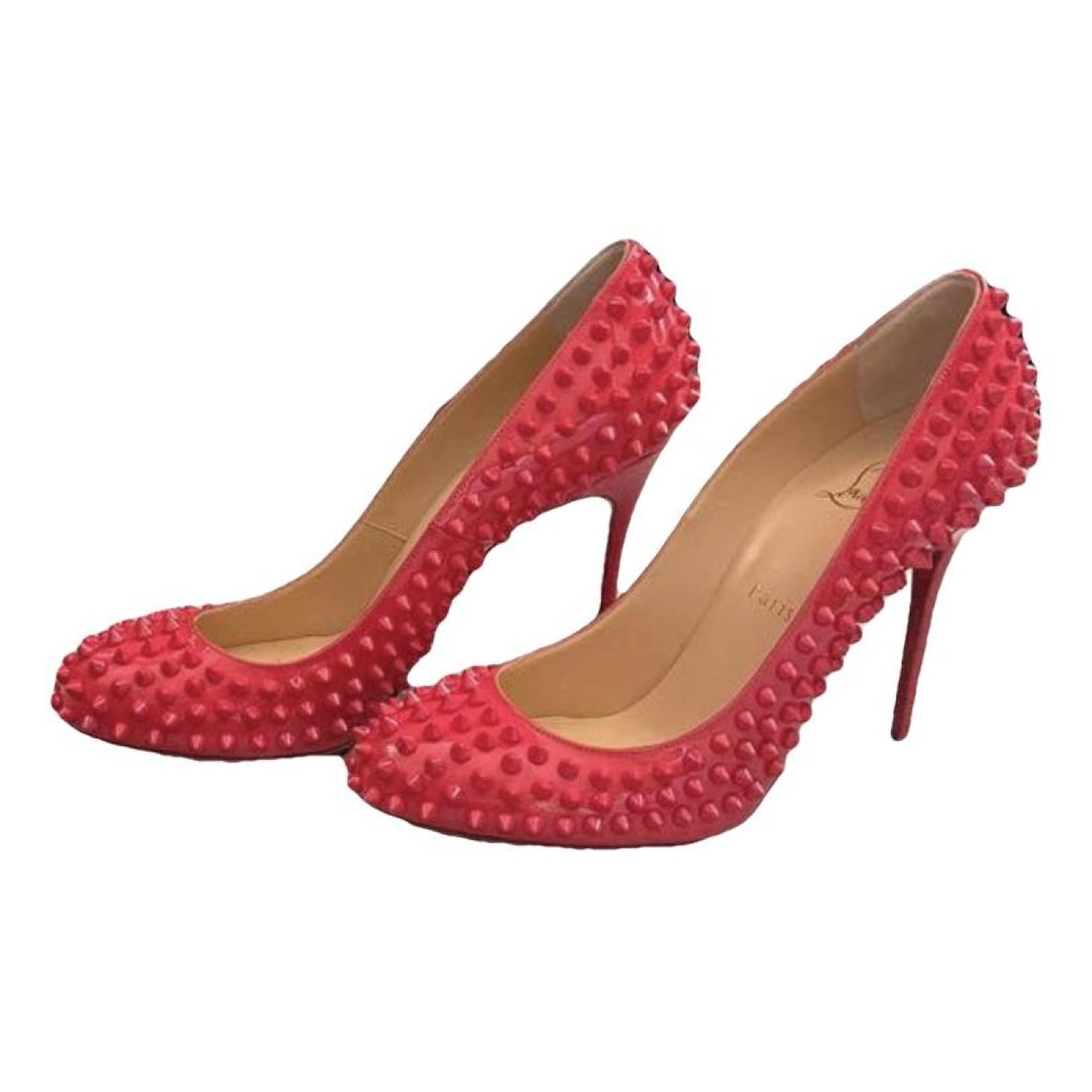 Nosy Spikes patent leather heels