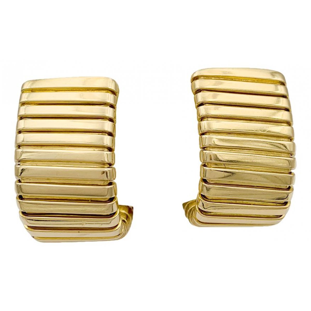 Tubogas yellow gold earrings