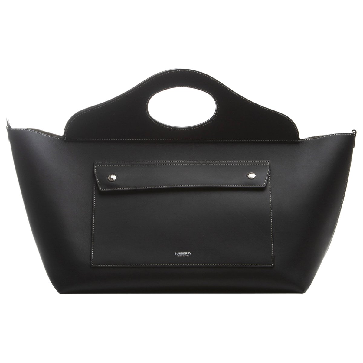 Pocket leather tote