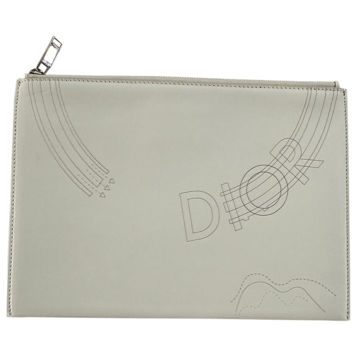 Pouch leather clutch bag