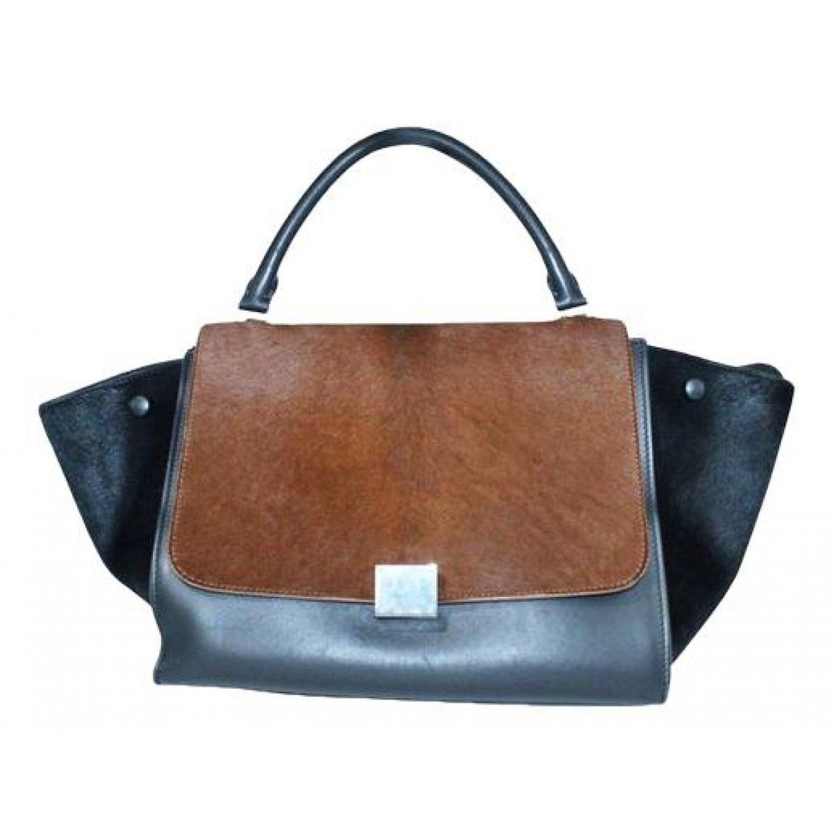 Trapeze leather handbag