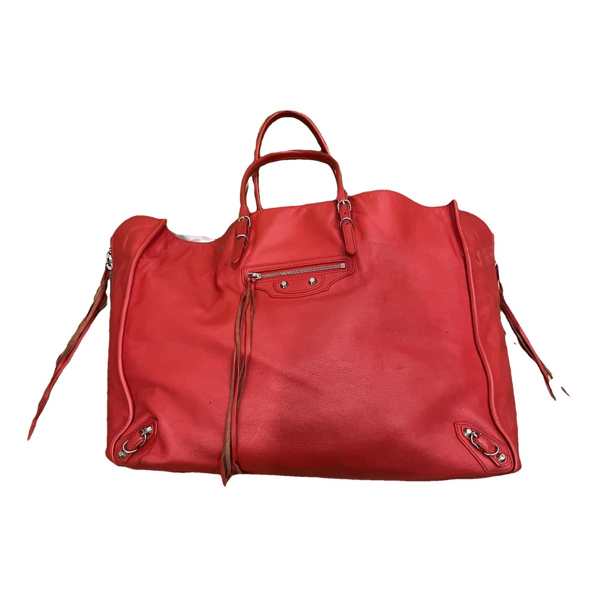 City leather handbag