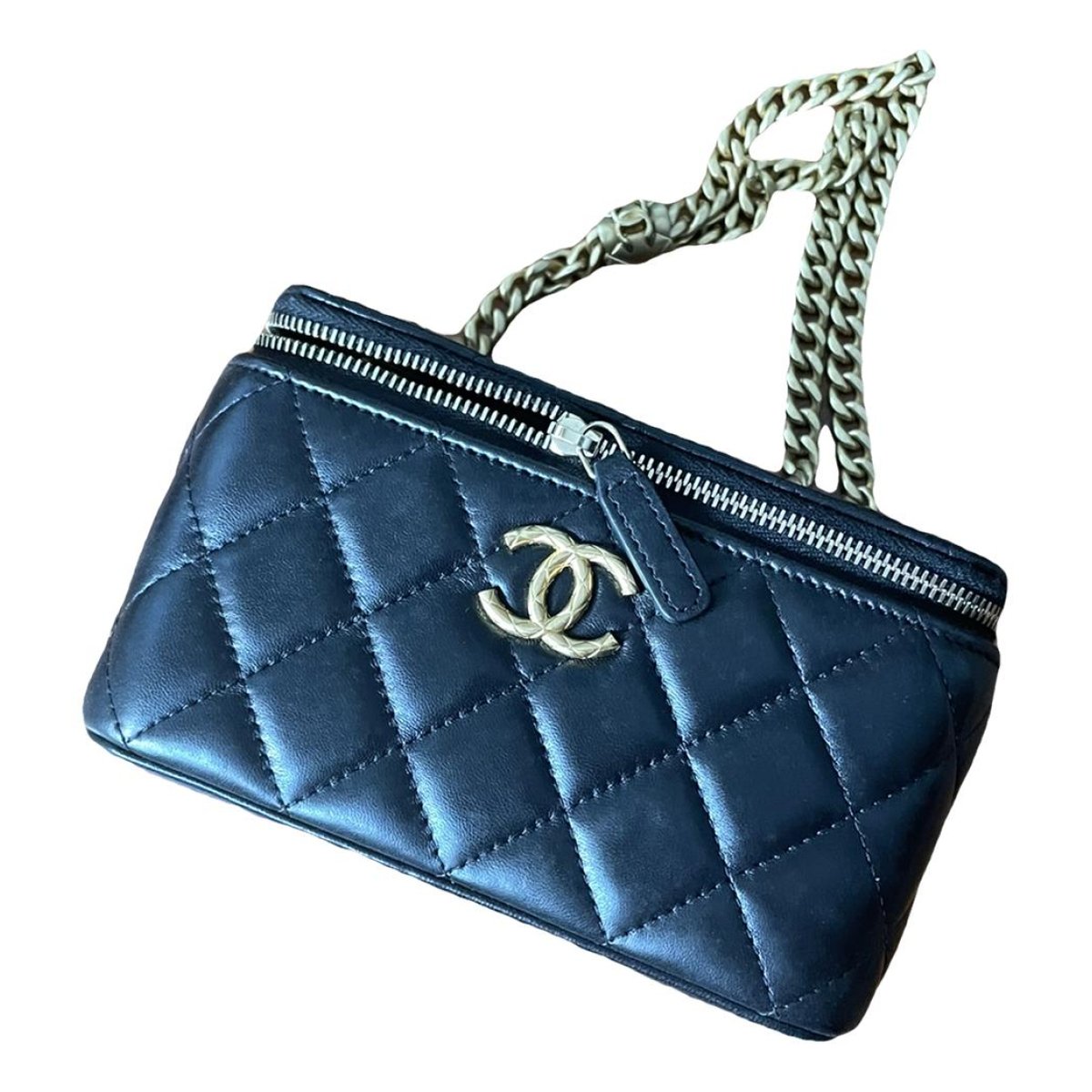 Vanity leather handbag