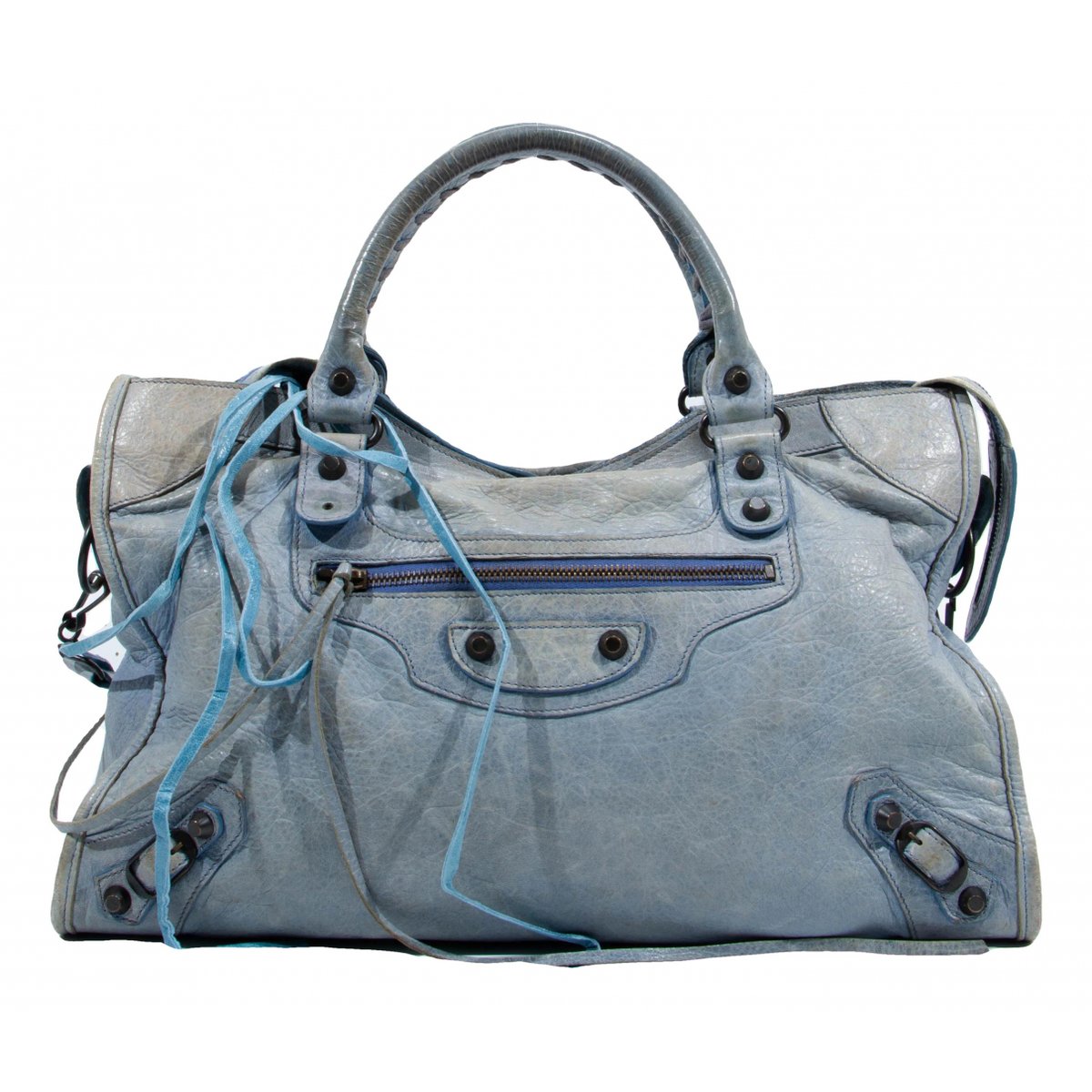 City leather handbag