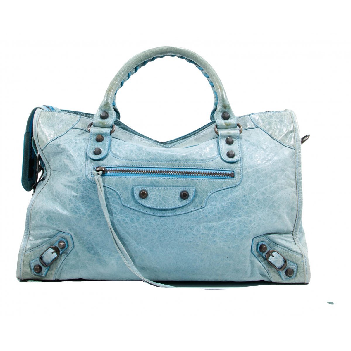 City leather handbag