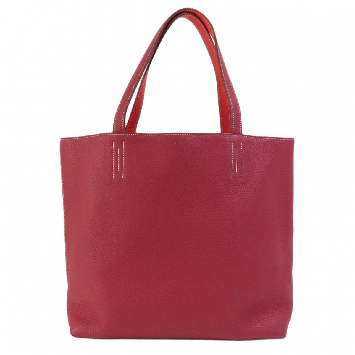 Double sens leather tote