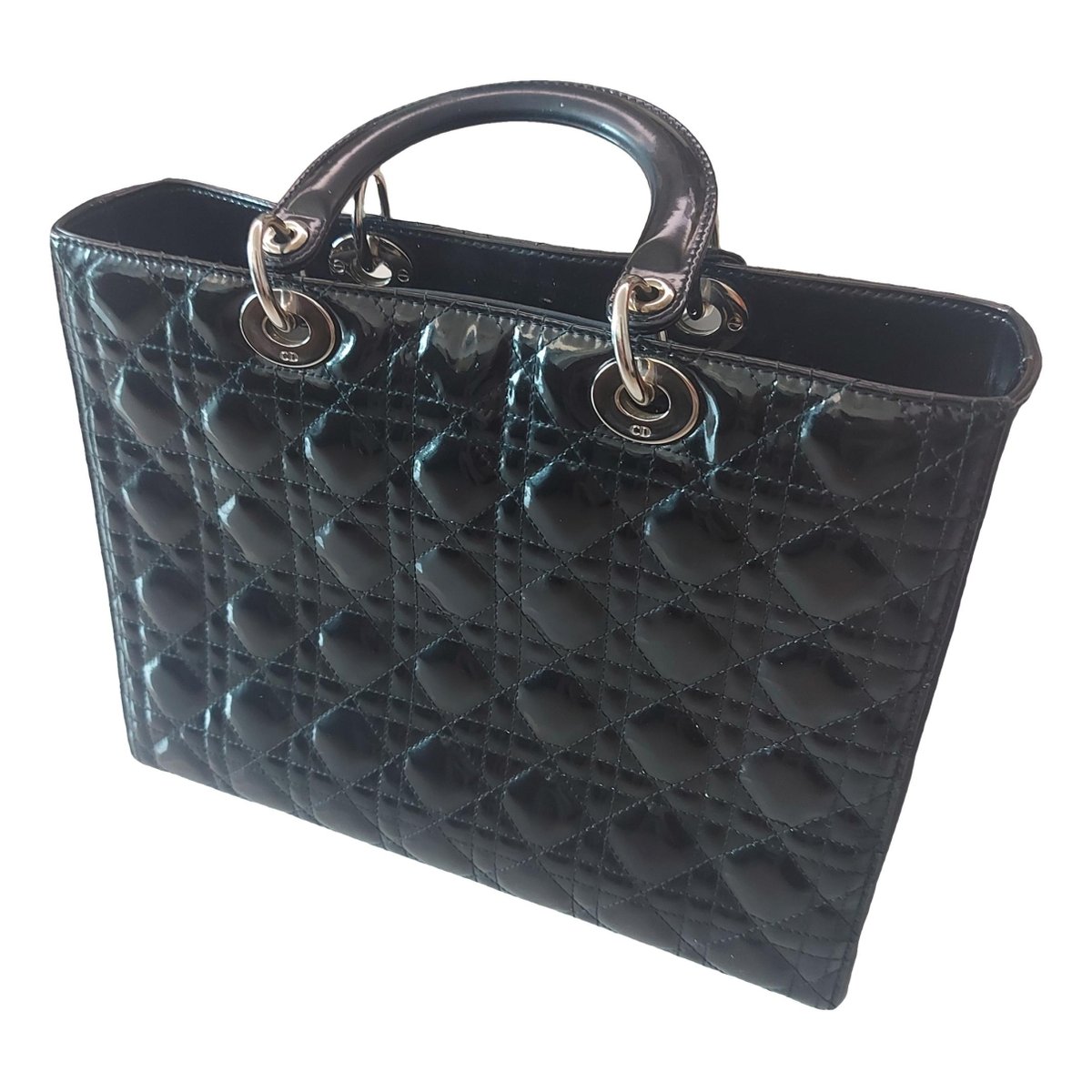 Lady Dior patent leather handbag