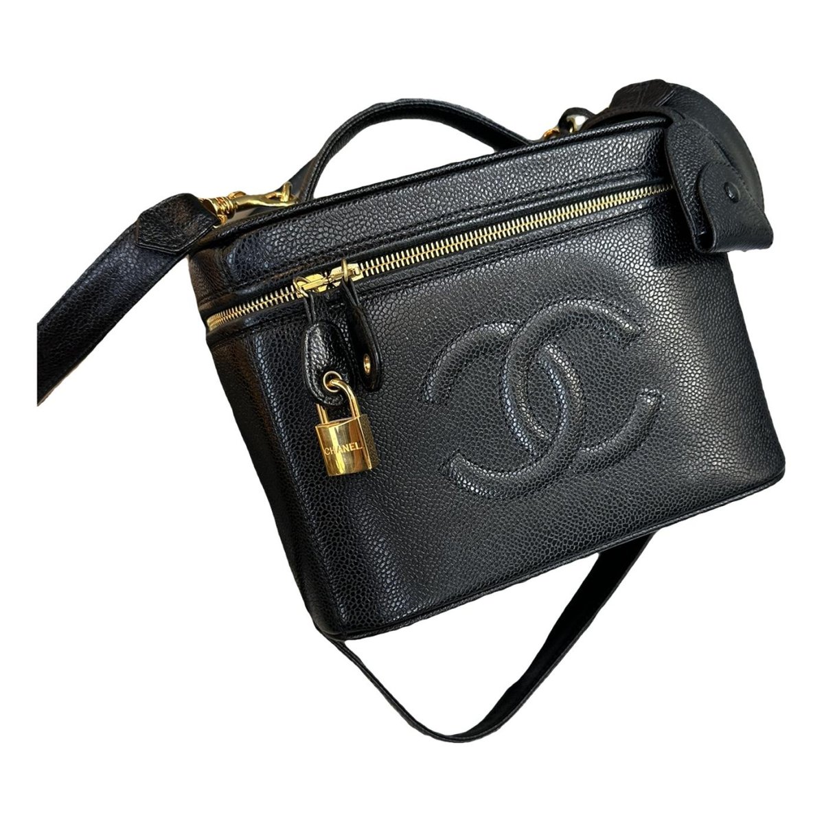 Vanity leather handbag