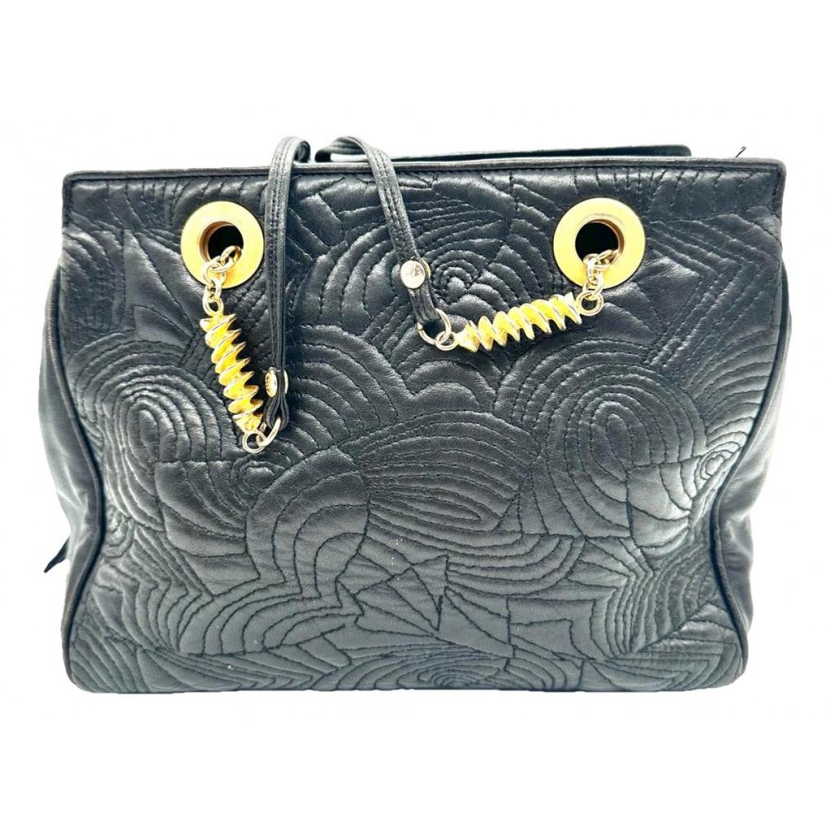 Croissant leather tote