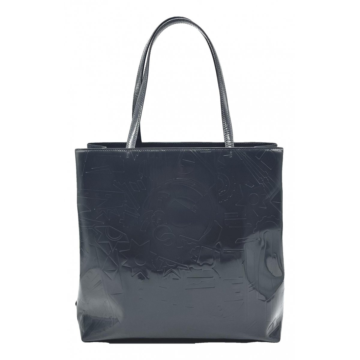 Shopper patent leather handbag