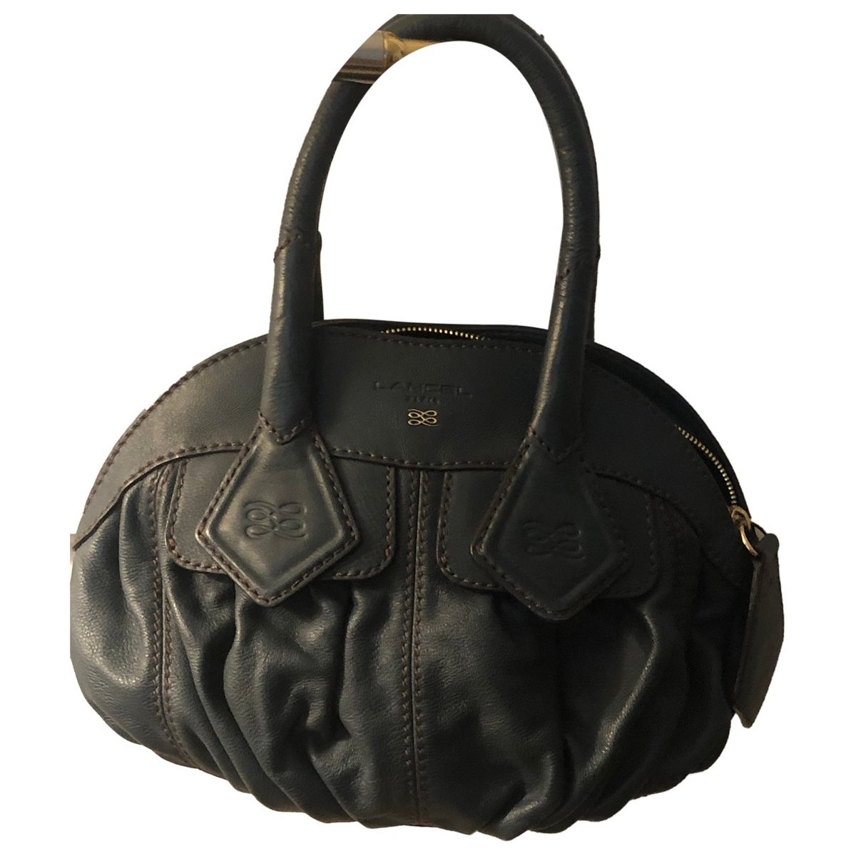 Gousset leather handbag
