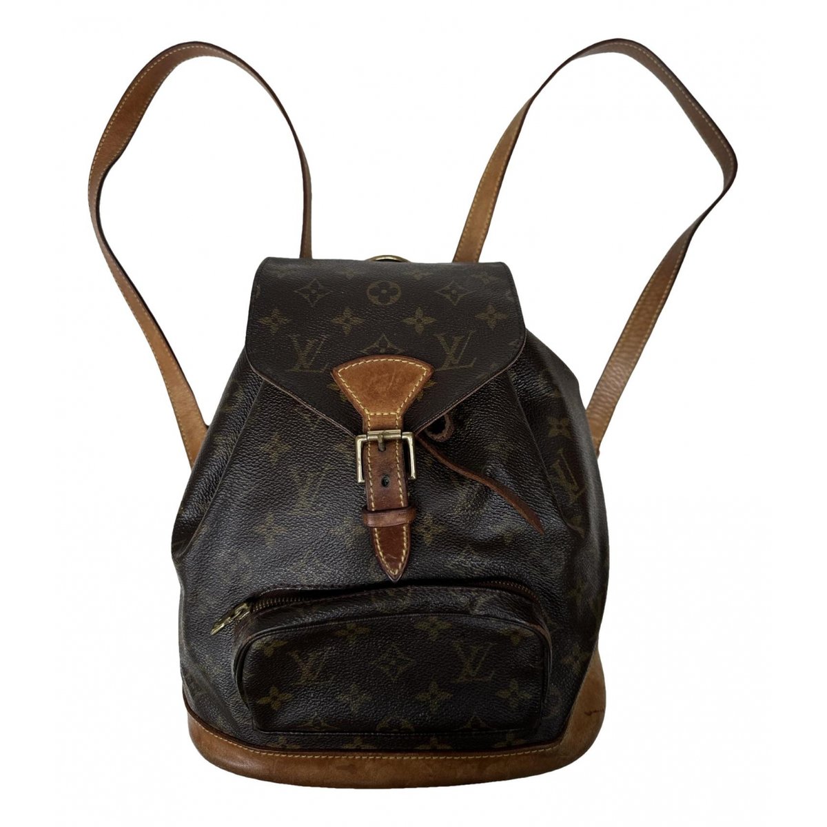 Montsouris Vintage leather backpack