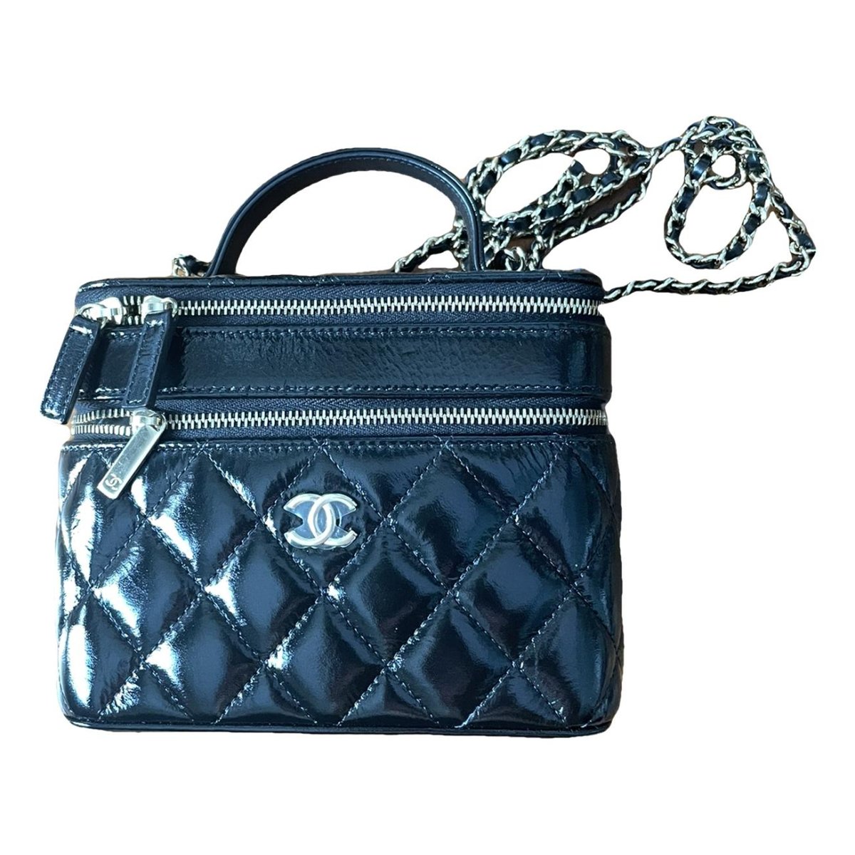 Vanity leather handbag