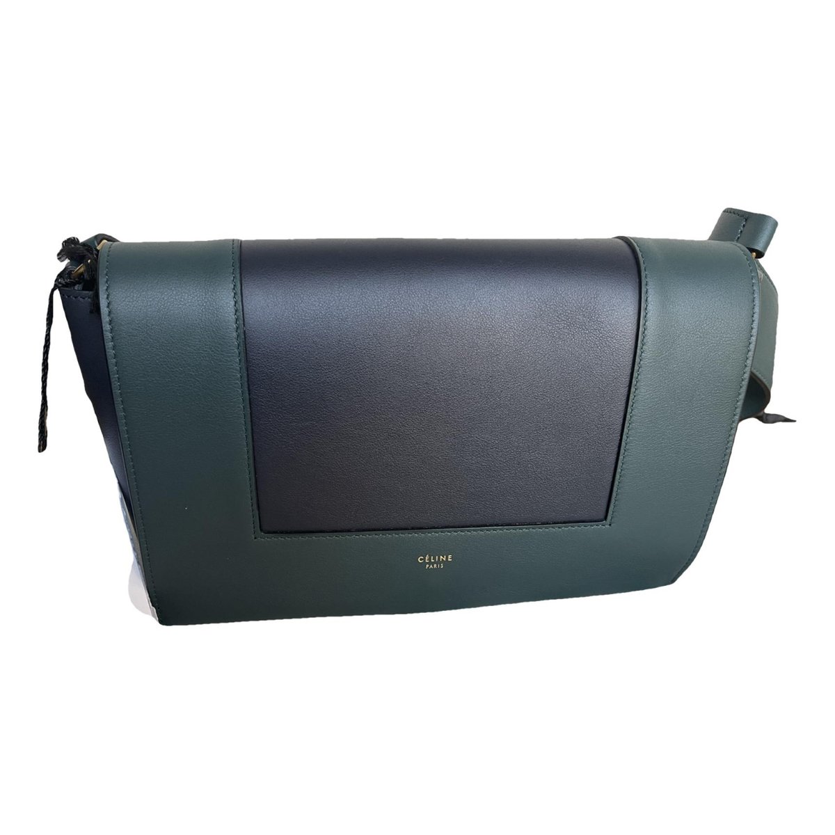 Frame leather handbag