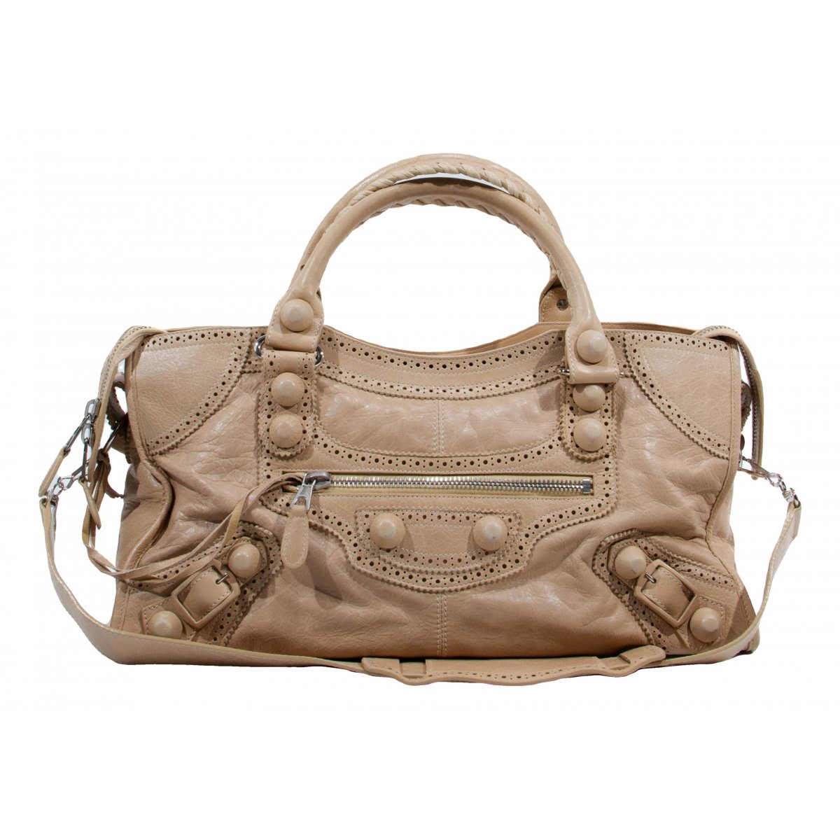 City leather handbag