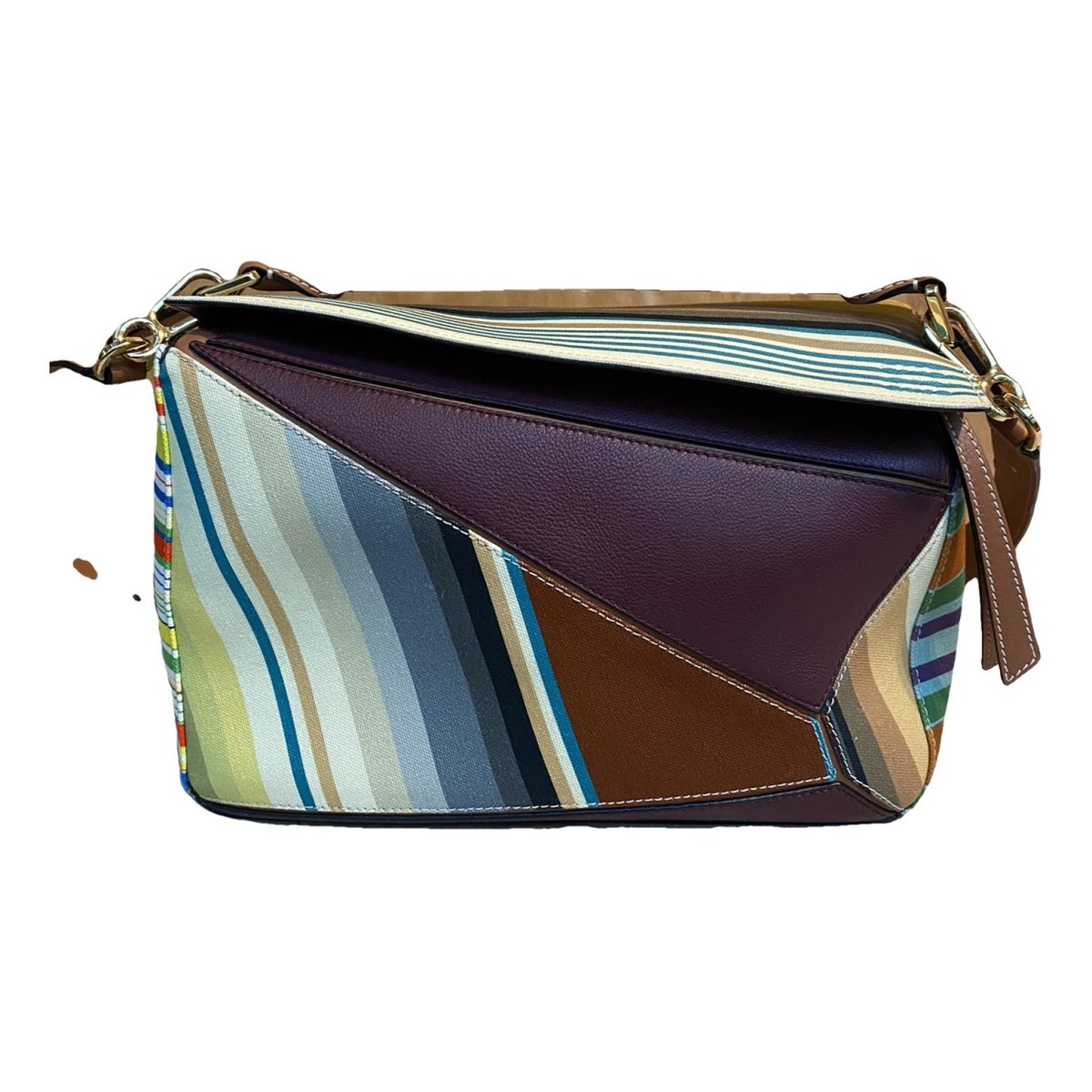 Puzzle leather handbag