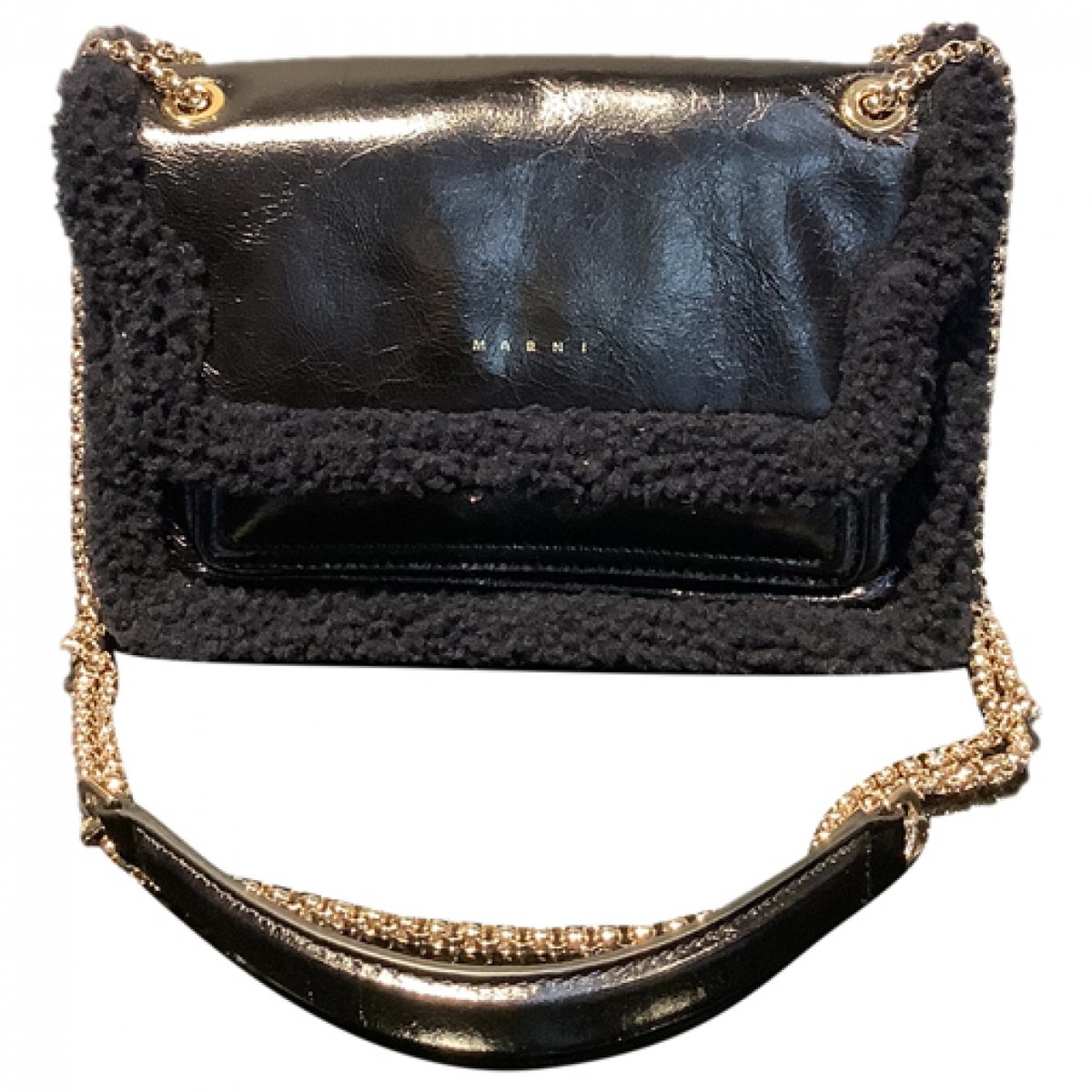 Trunk leather crossbody bag