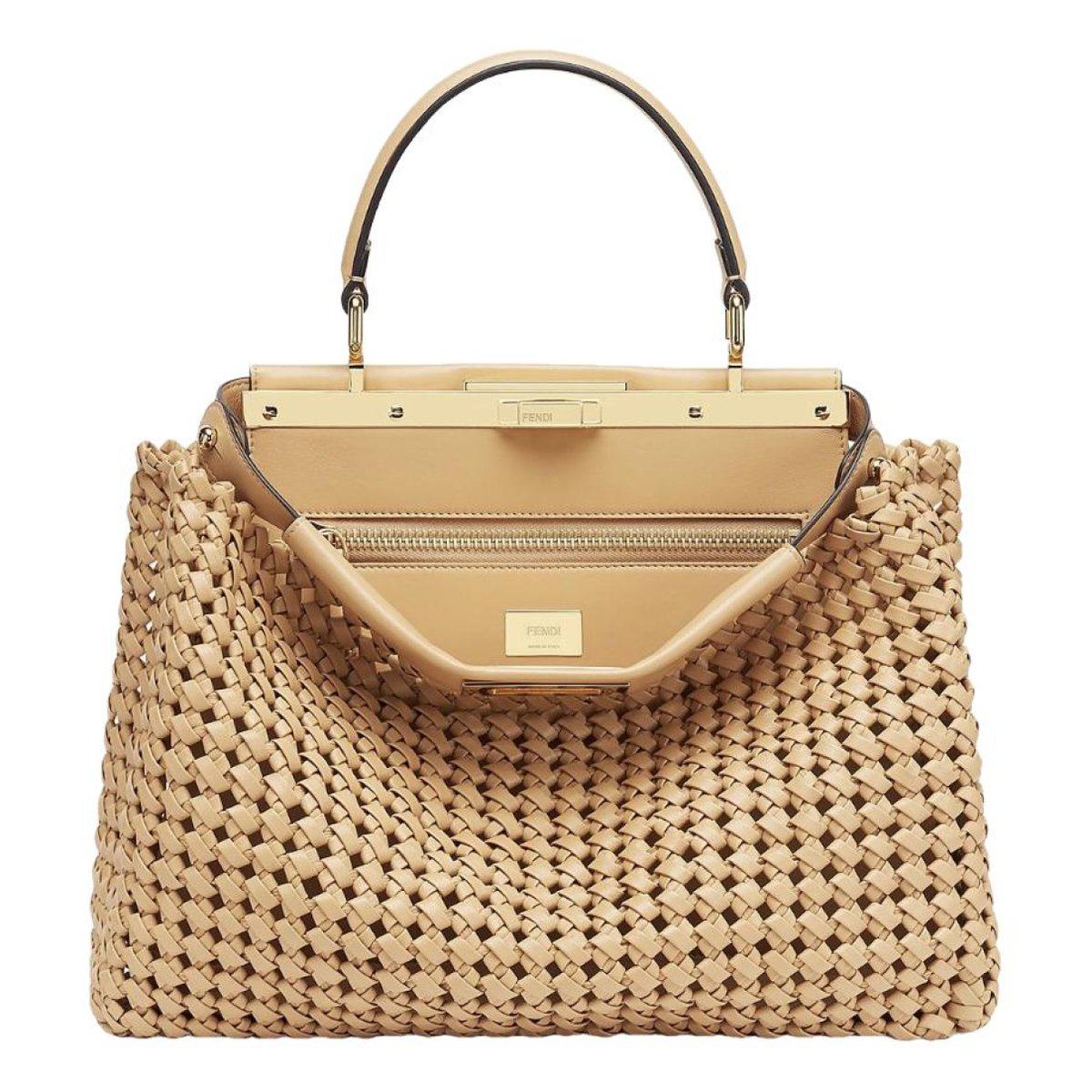 Peekaboo leather handbag