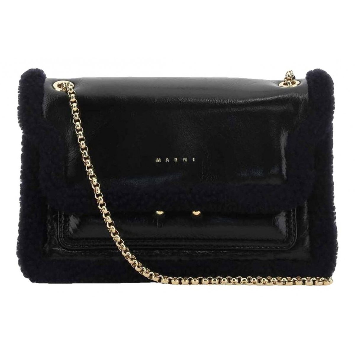 Trunk leather crossbody bag
