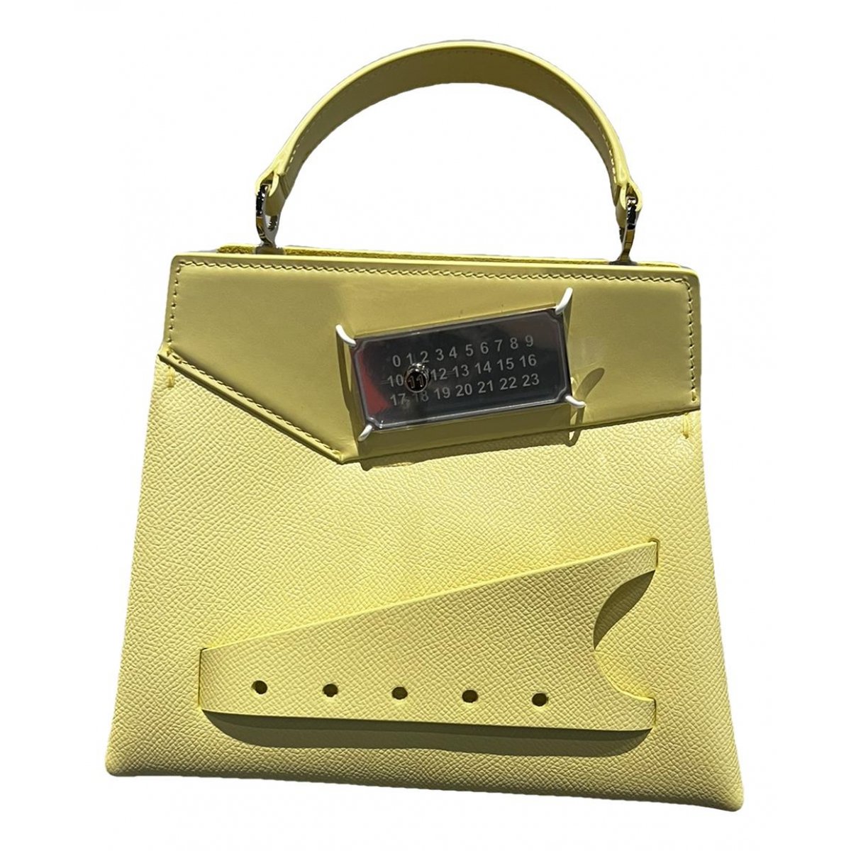 Snatched leather handbag