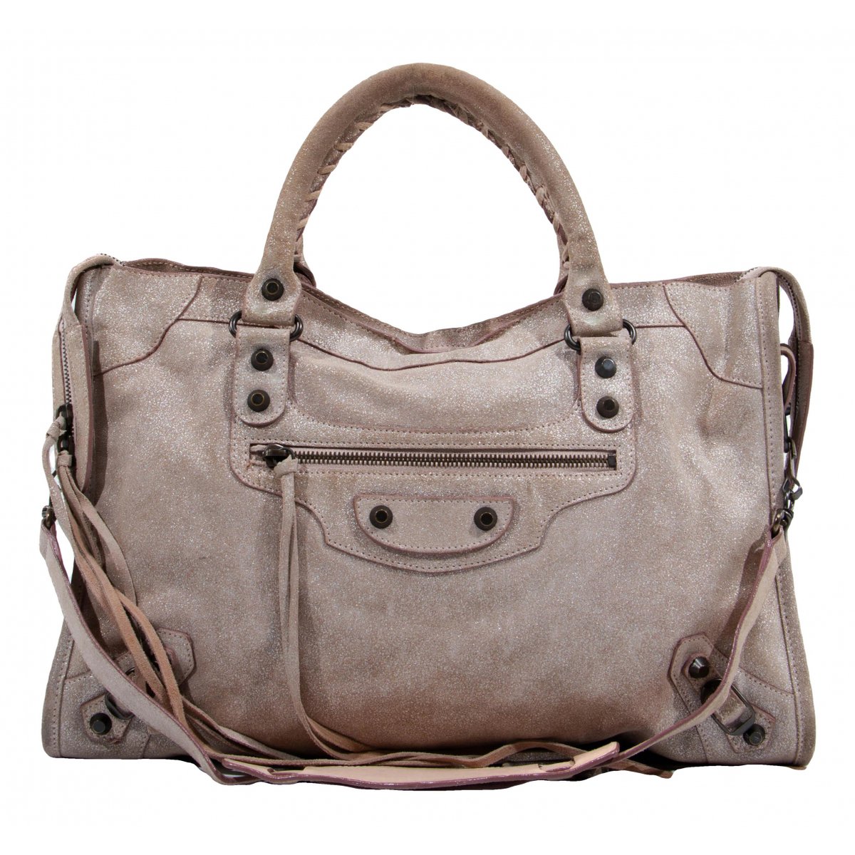 City leather handbag
