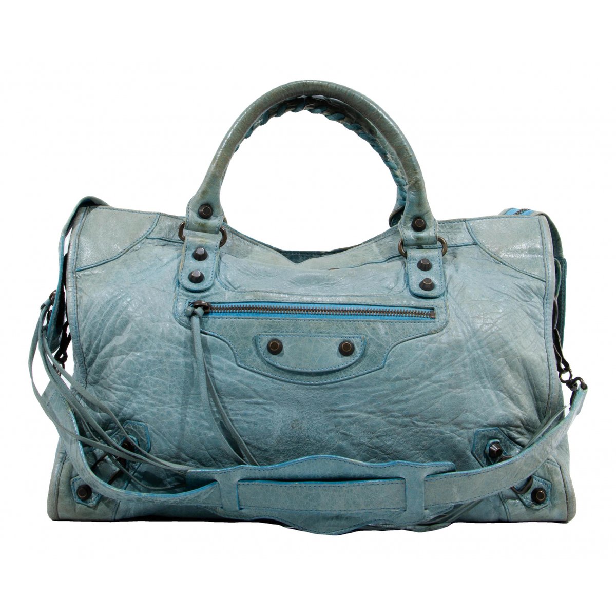 City leather handbag