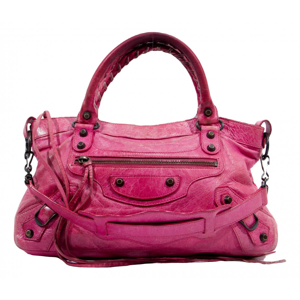 First leather handbag